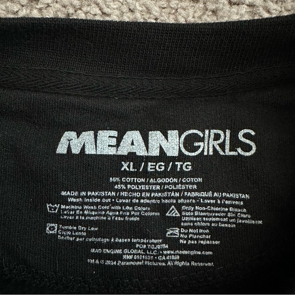 Mean Girls That’s So Fetch Sweatshirt Womens Size XL Black Pink - Picture 9 of 10